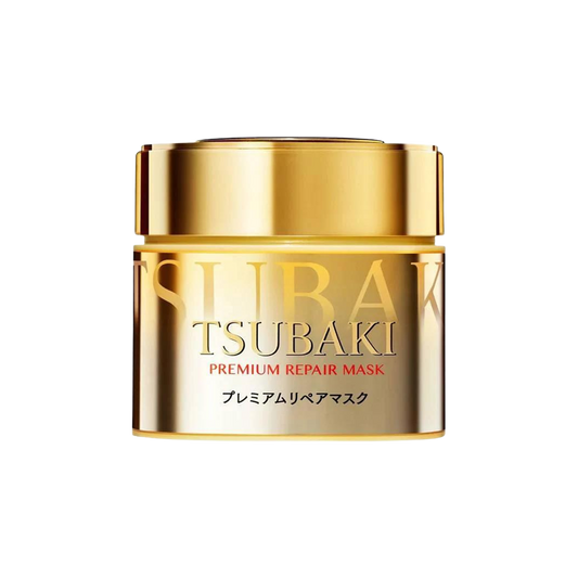 Die Mask in einer goldenen, glänzenden Dose mit hochwertigem, luxuriösem Design auf schwarzem Hintergrund.